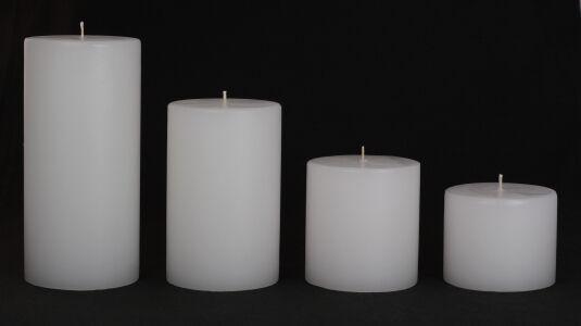 95mm wide, flat top Beeswax Pillar