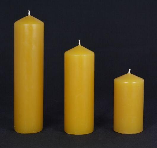 50mm wide Beeswax Pillar Candles